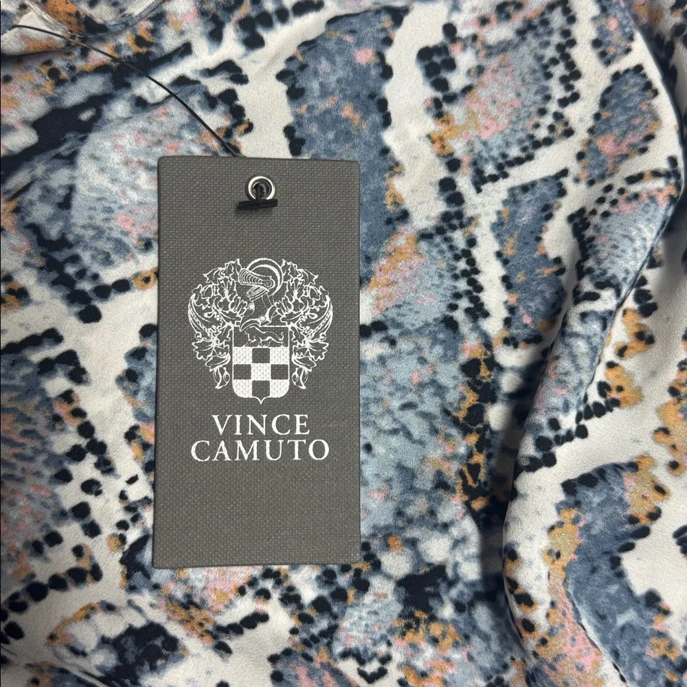 Vince Camuto Snake Print Ruffled Top Womens Size XS NWT - Picture 5 of 10
